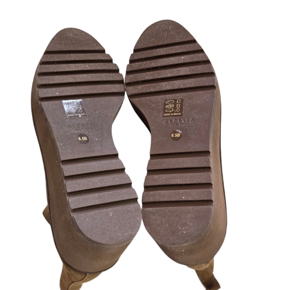 Cecelia New York Suede Chelsea Wedge Platform Ankle Boots Size 6.5B New in Box - Picture 8 of 11